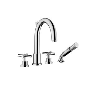 AQUADESIGN TEMPO - R3046X/L 4PC DECK MOUNT TUBFILLER WITH HAND SHOWER