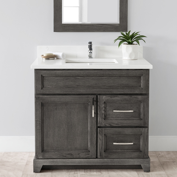 22 Vanity With Granite Quartz Counter Top, 36 X 22 Bathroom Vanity Without Top