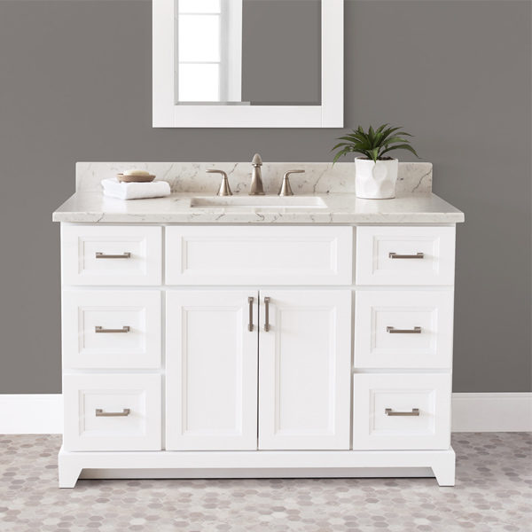 22 Vanity With Granite Quartz Counter Top, Indiana 42 Single Bathroom Vanity Set
