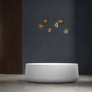 Bagno Italia Atlantis 67" x 32" x 23" Matte Gray One Piece Freestanding Bathtub AT695170