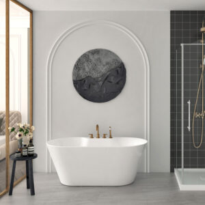 FREESTANDING BATHTUB, 60", IN GLOSSY WHITE