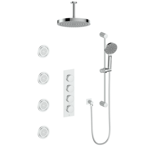 MOND 3/4" HIGH-FLOW TH SHOWER KIT WITH BODY JETS AND 6" CEILING ARM