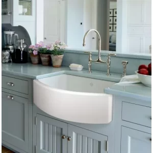 Rohl Shaw RC3021WH Waterside 30″ Farmhouse Apron Front Fireclay Kitchen Sink