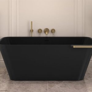 LUKAS TUB WITH SHELF MATTE BLACK