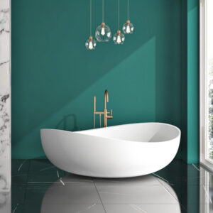 SLIK EVOQUE 71″X 43″ X 24″ SOLID SURFACE FREESTANDING BATHTUB