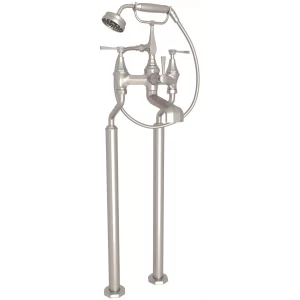 Perrin and Rowe Deco Floor Mounted Clawfoot Tub Filler with Built-In Diverter - Includes Hand Shower Model: U.3120LS/1-APC